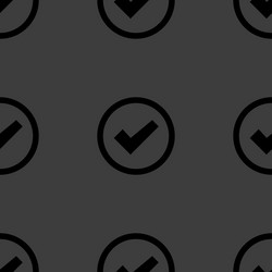 check mark web icon flat design seamless pattern vector image