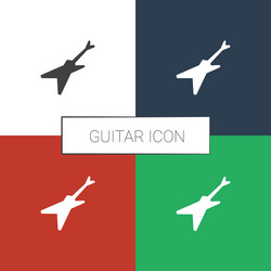 guitar icon white background vector