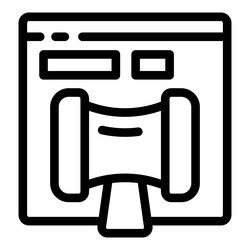 website ui icon with speech bubble vector image