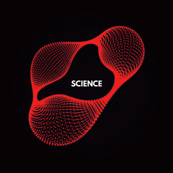 object with dots molecular grid design connection vector image