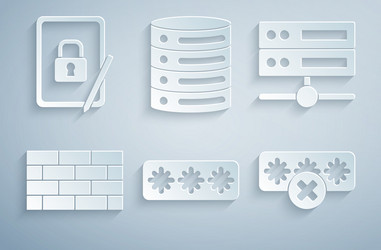 set password protection server data web hosting vector image