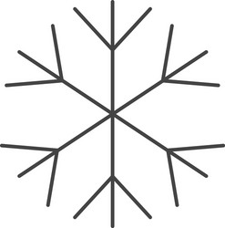 Snowflake linear style sign for mobile concept vector