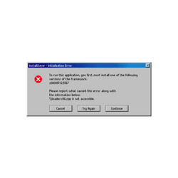 error message window application installation vector image