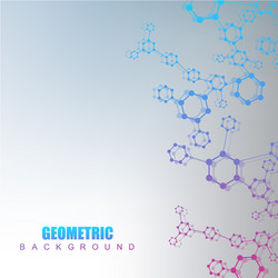 Geometric abstract background with connected line vector