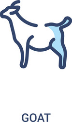goat concept 2 colored icon simple line element vector image