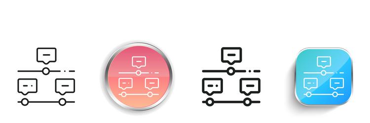 infographics icon thin linear regular and button vector image