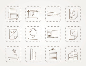 print industry icons vector