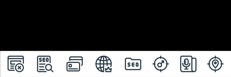 web apps seo line icons linear set quality vector image