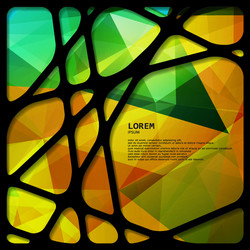 abstract network frame with triangular background vector image