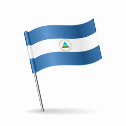 nicaraguan flag map pointer layout vector image