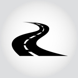 Black Car Road Icon Vector Image