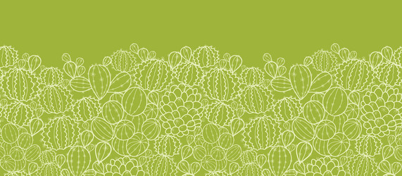 Cactus plants texture seamless pattern background Vector Image