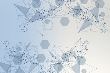 geometric abstract background with connected line vector