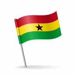 Ghana Flag Map Pointer Layout vector image