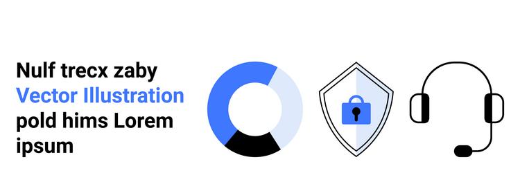abstract data chart cybersecurity shield vector image