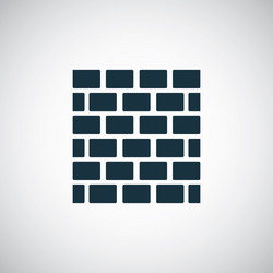 brick wall icon for web and ui on white background vector image