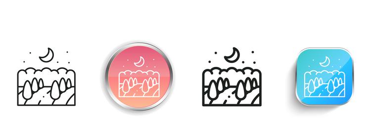 field icon thin linear regular and button style vector image