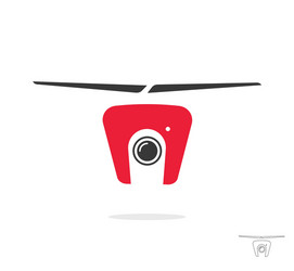 Flying camera drone icon Royalty Free Vector Image