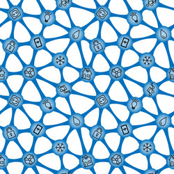 seamless grid on transparent background internet vector image