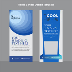corporate blue rollup banner Vector Image