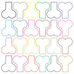 set of colored bones background Vector Image
