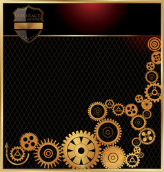 Clock with gears Royalty Free Vector Image - VectorStock
