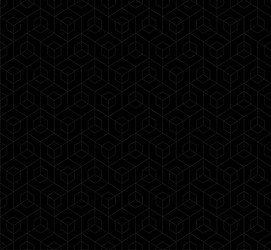 black linear abstract cube pattern vector