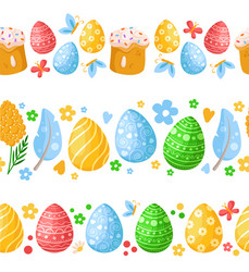 Cartoon easter day seamless pattern Royalty Free Vector
