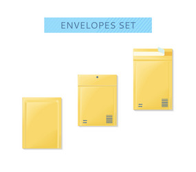 envelope set open and close design flat vector