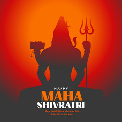 lord shiv shankar silhouette background for maha Vector Image