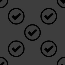 check mark web icon flat design seamless pattern vector image