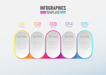 infographic element 3d with circle option 1 to 5 vector