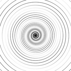 Ripple pattern with concentric circles circular vector