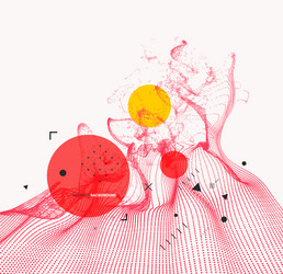 Array with dynamic emitted particles water splash vector