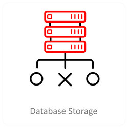database storage and big data icon concept vector image