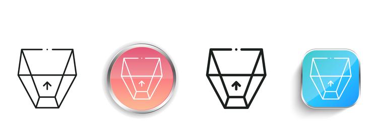 field of view icon thin linear regular and button vector image