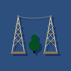flat icon design collection tree between vector image