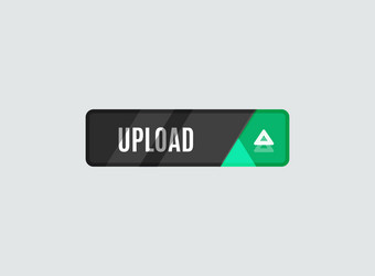 Upload button futuristic hi-tech ui design vector