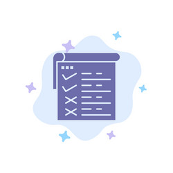 Checklist testing report qa blue icon on abstract vector