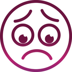 Worried funny smiley emoticon face expression vector