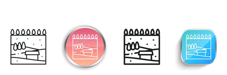 field icon thin linear regular and button style vector image