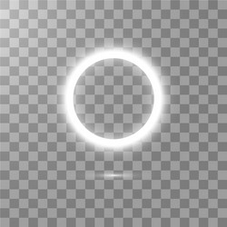 White round frame shining circle banner isolated vector