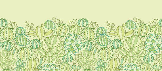 Cactus plants texture seamless pattern background Vector Image