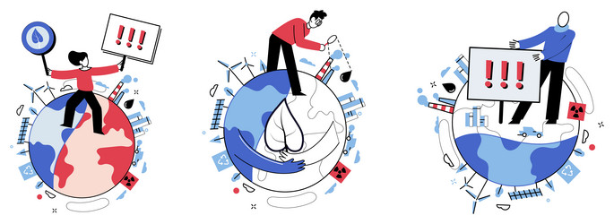 Carbon emissions our environmental responsibility Vector Image