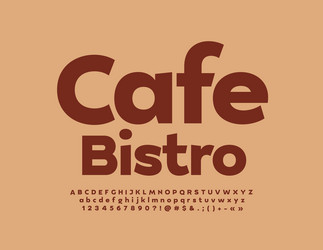 elegant logo cafe bistro artistic font Vector Image