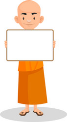 Indian urban monk cartoon character vector