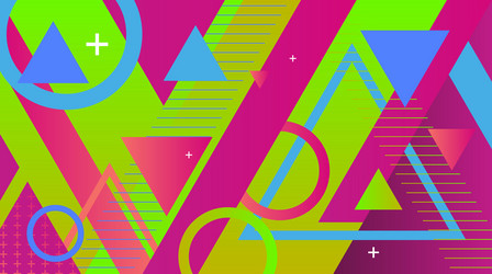 abstract colorful geometric shapes and patterns vector image