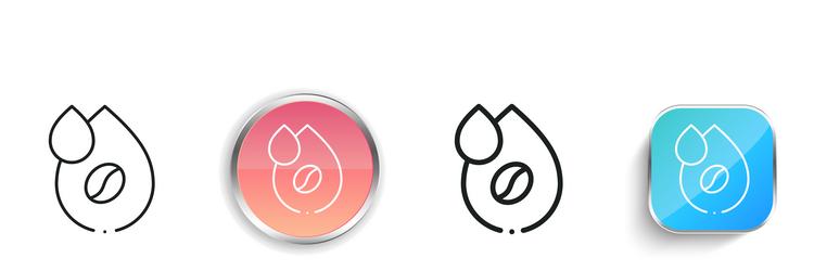 coffee icon thin linear regular and button style vector image