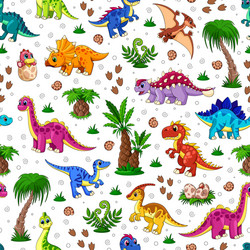 cute dinosaur pattern dino surface kids textile vector