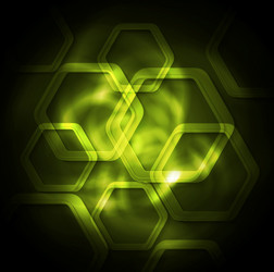 green tech glowing background vector